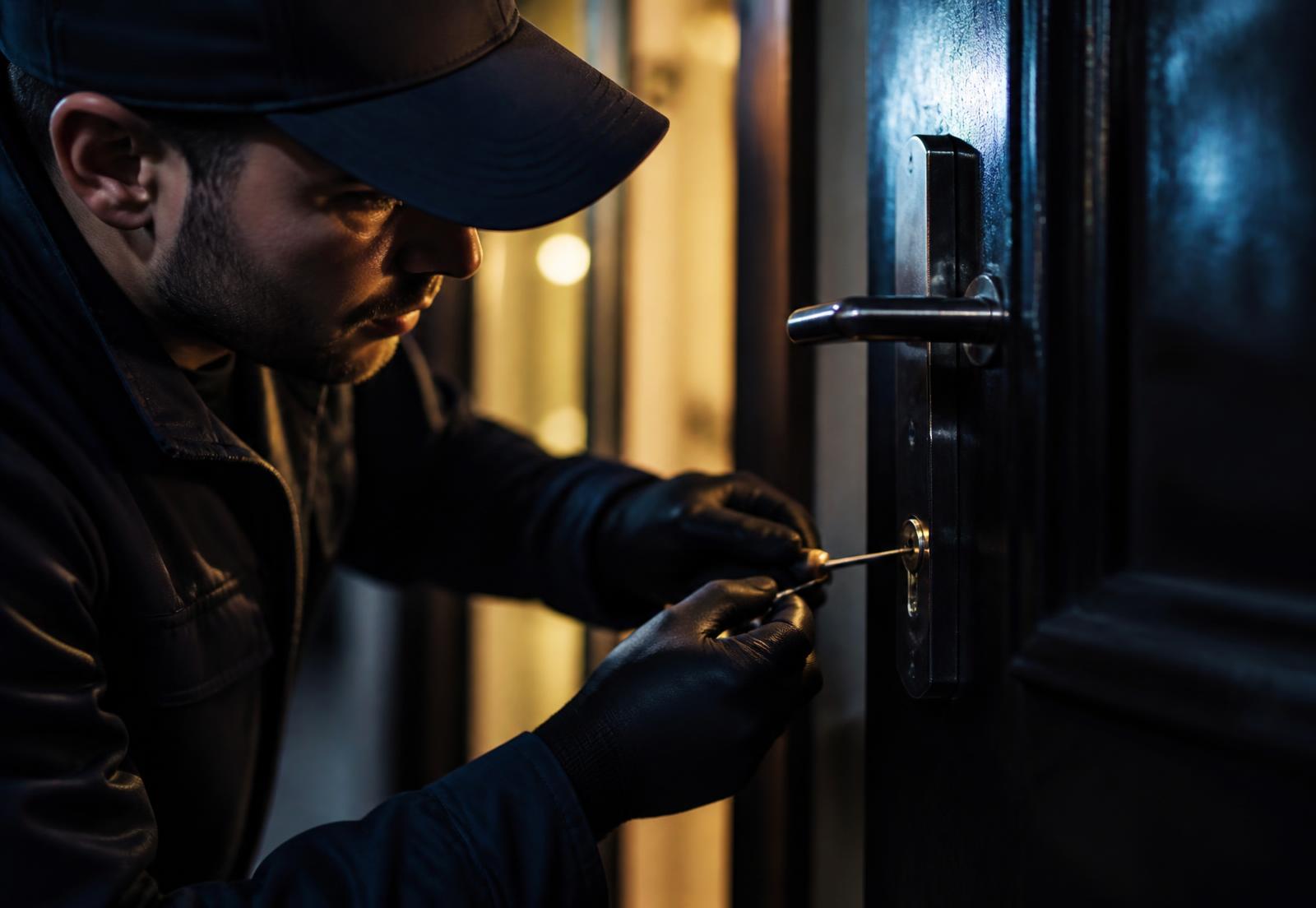 Serrurier professionnel CLEOTOP en intervention sur une serrure de porte